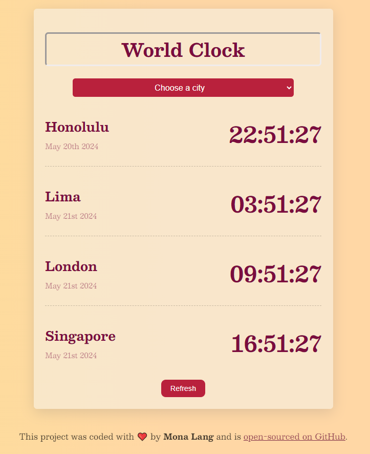 World Clock preview